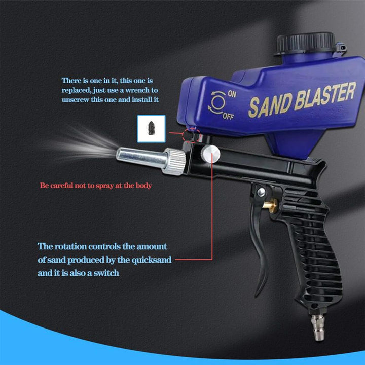 Portable Sandblasting Machine, Handheld Power Sander Tool, Rust Removal Equipment for Metal Paint Re