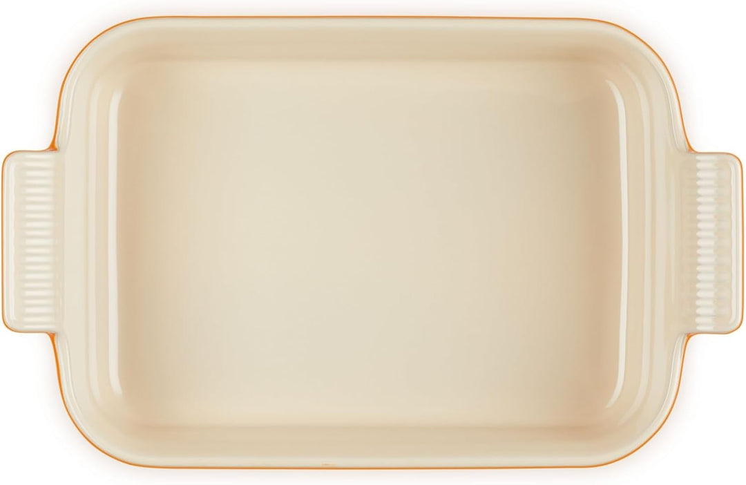 Le Creuset Rechteckige Auflaufform Tradition aus Steinzeug, 26 cm, 2.4 Liter, Ofenrot, 7110226090000