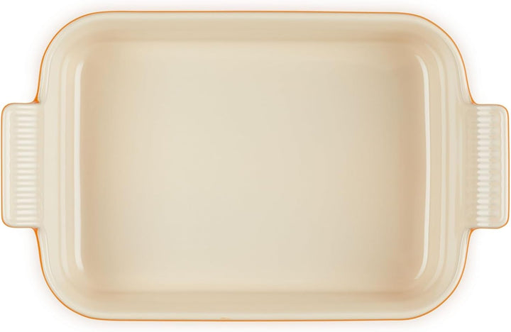 Le Creuset Rechteckige Auflaufform Tradition aus Steinzeug, 26 cm, 2.4 Liter, Ofenrot, 7110226090000