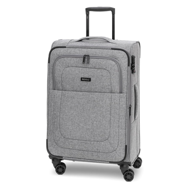 REDOLZ MEDIUM Weichschalen Koffer für Männer & Frauen | Leichter Trolley 67 cm mit 4 Doppelrollen &