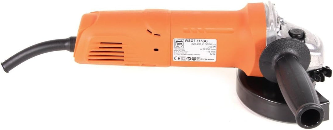 FEIN 72219860000 Winkelschleifer Compact WSG 7-115 (Nennaufnahme: 760W), Orange, WSG 7-115