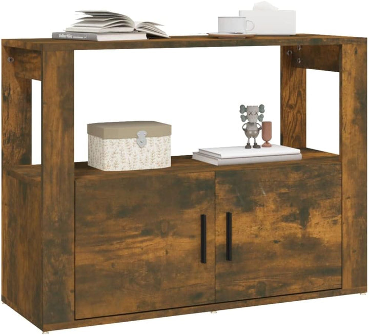 80x30x60 cm Seitenschrank mit Ablage und Türen Beistellschrank Schubladenschrank Lowboard Lagerschra