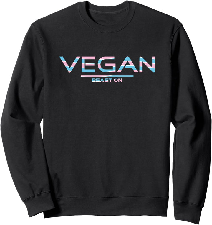 Vegan in Transsexual Farben LGBTQIA+ Fitness Gym Motivation Sweatshirt