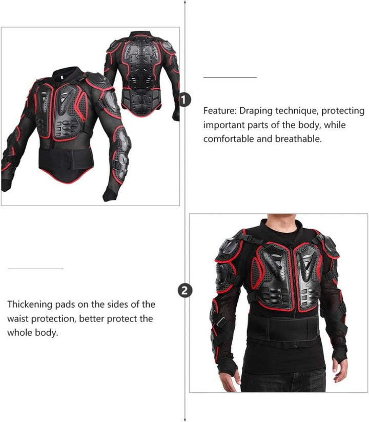 BESPORTBLE Motorrad Ganzkörperpanzer Jacke Antikollision Sporthemden Motocross Motos Protector für O