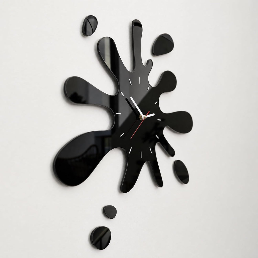 Moderne wanduhr jugendzimmer jungen Fleck Schwarz 64cm, wanduhr teenager, Schwarz