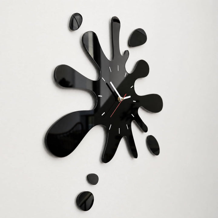 Moderne wanduhr jugendzimmer jungen Fleck Schwarz 64cm, wanduhr teenager, Schwarz