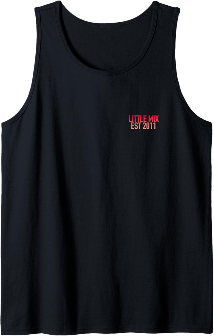 Little Mix – Ten Year Gradient Tracklist Front Back Print Tank Top