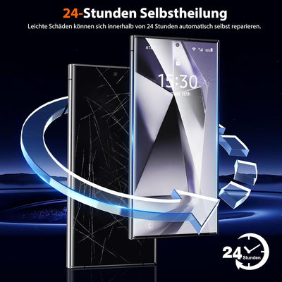 UniqueMe Panzerfolie für Samsung Galaxy S24 Ultra Schutzfolie, 2 Stück 7H PET für Samsung S24 Ultra