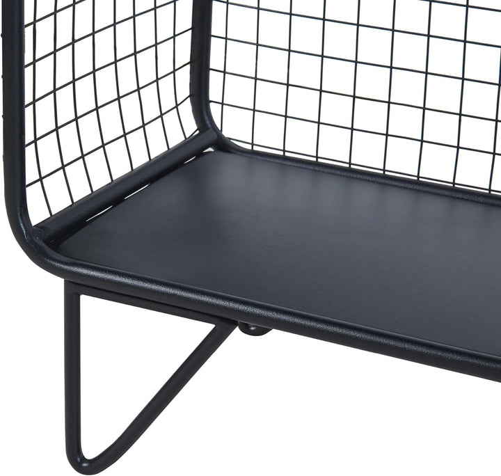 [en.casa] Standregal Volda Metallregal mit 3 Ebenen Gitterregal mit Hairpinlegs Schwarz Pflanzenrega