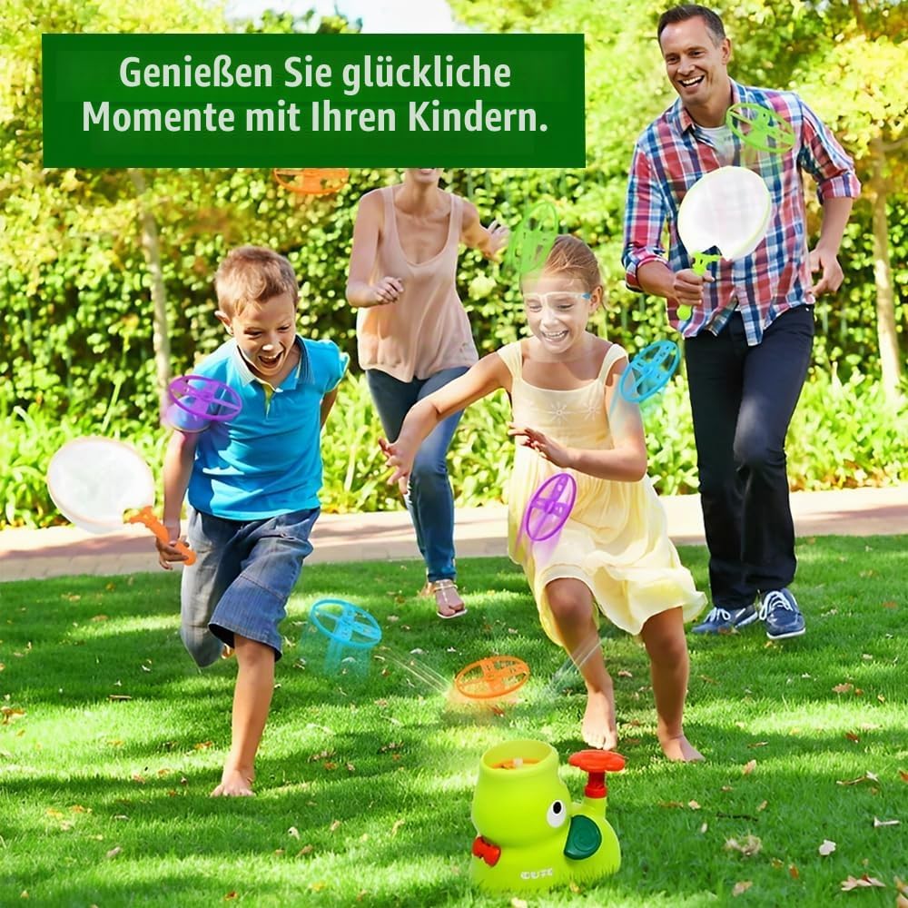 Outdoor Spiele für Kinder, Fliegende Untertasse Launcher Set, Outdoor Spielzeug ab 3-10 Jahre Junge