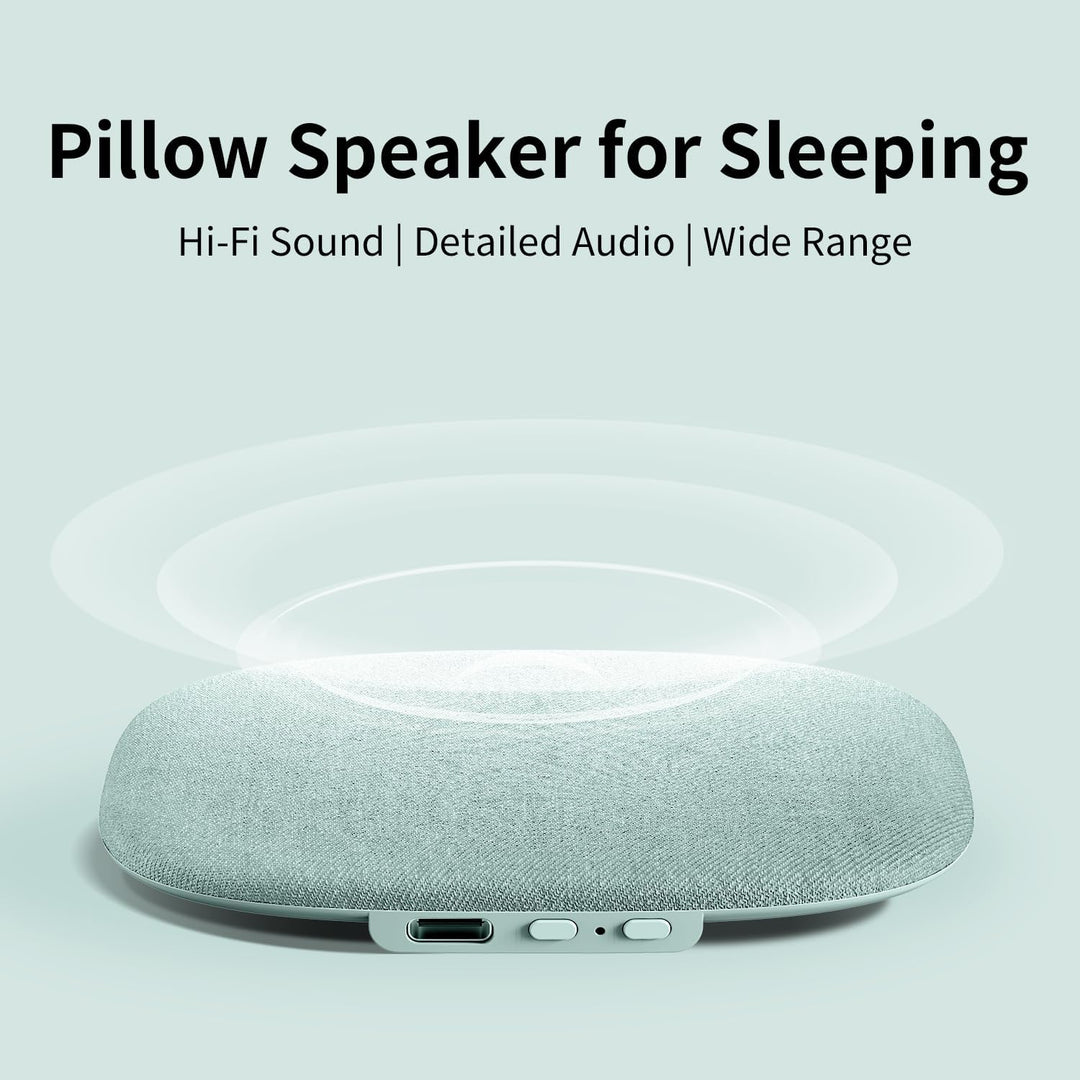 Sleep Pillow Speaker for Sleeping Bluetooth Pillow Speakers with White Noise Machine Timer,Under Pil