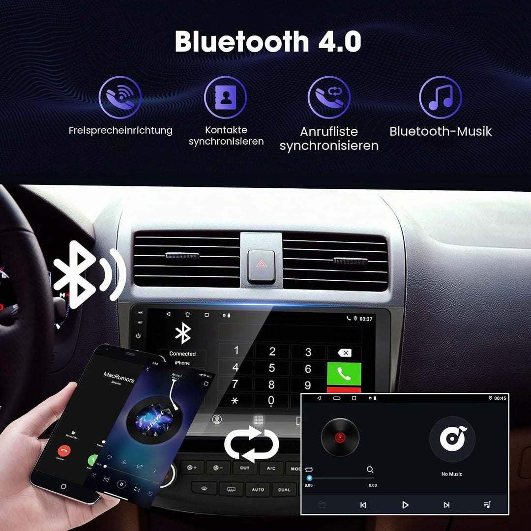 EZoneTronics Android 10 Internet Autoradio Stereo für Honda Accord 7. 2003-2007 10 Zoll Touchscreen