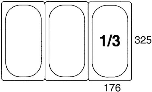 Gastro-Bedarf-Gutheil 3 x Gastronormbehälter GN Behälter 1/3 T65 mm tief stapelbar Edelstahl geeigne