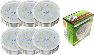 Trango 6er Set 6729IP65-062MO LED Einbaustrahler IP65 aus Edelstahl gebürstet inkl. 6x 5 Watt 3000K