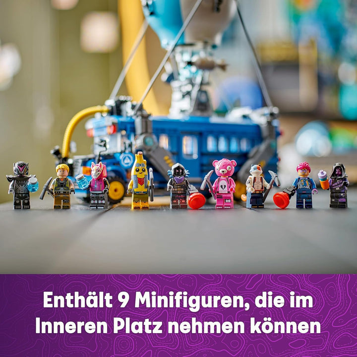 LEGO Fortnite Schlachtenbus, Spielzeug zum Videospiel mit Minifiguren, Geschenk für Gaming Fans ab 1