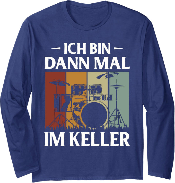 Schlagzeug Geschenke Für Männer Drumsticks Vintage Rock Langarmshirt