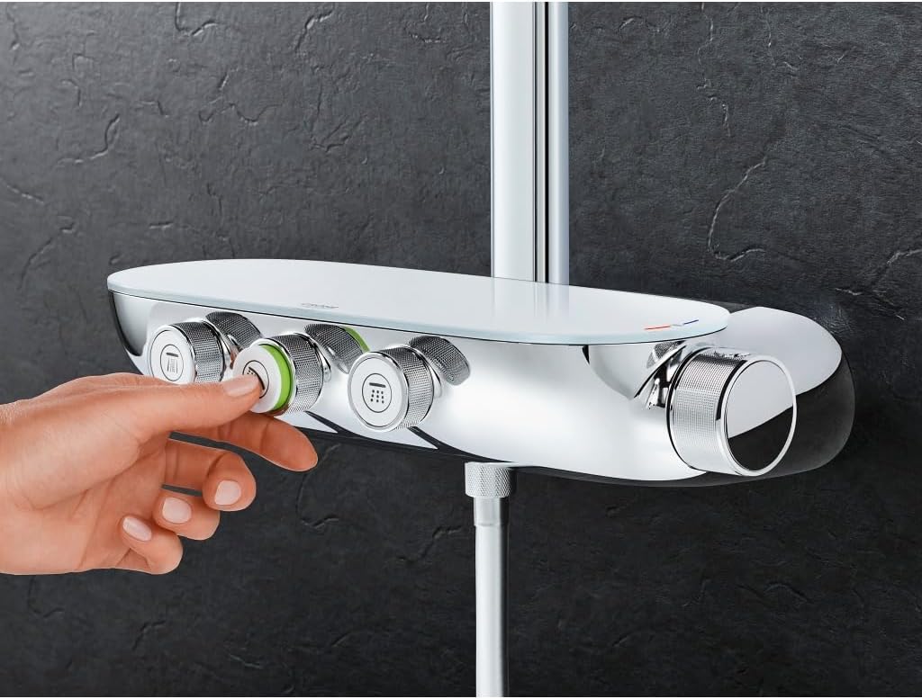 GROHE Rainshower System SmartControl Mono 360 - Duschsystem mit Thermostatbatterie (Wandmontage, int