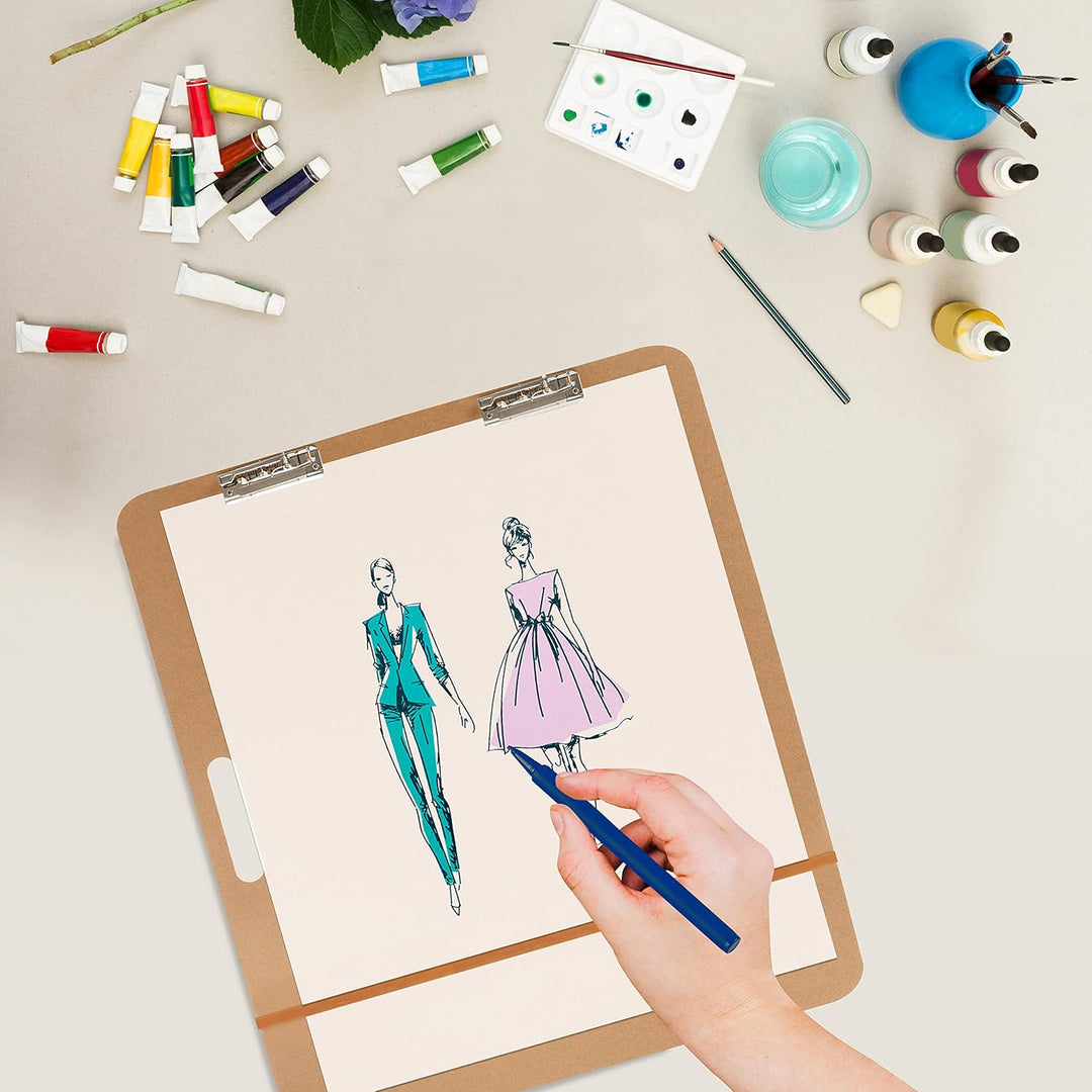 Kurtzy Grosses Holz Klemmbrett für Künstler – 66 x 58,3 cm – Tragbare Klemmbrett Tafel mit Griff & D