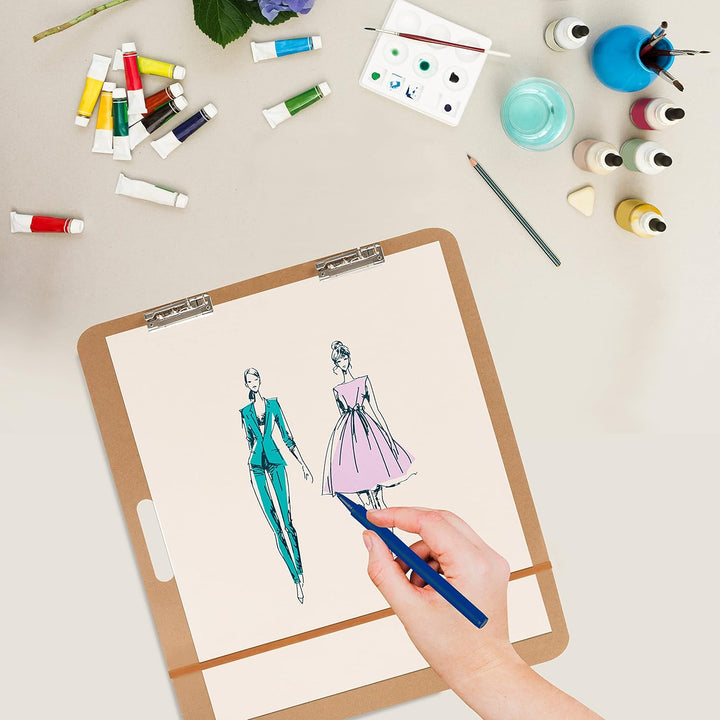 Kurtzy Grosses Holz Klemmbrett für Künstler – 66 x 58,3 cm – Tragbare Klemmbrett Tafel mit Griff & D