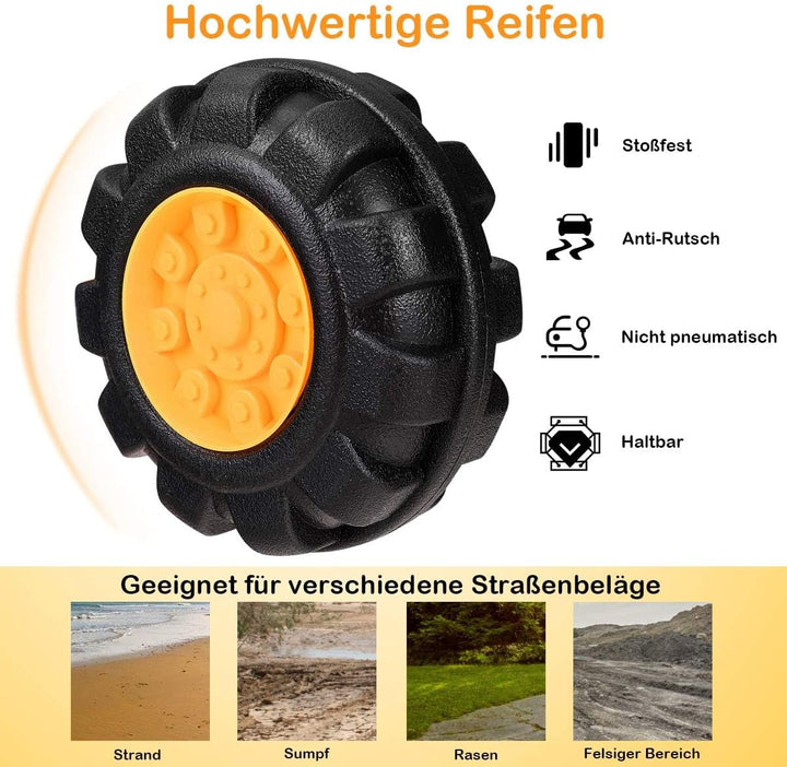 FANTASK Sitzbagger mit eingebautem Ablagefach, Kinderbagger mit Horn, Sandbagger, Rutscher Bagger, S