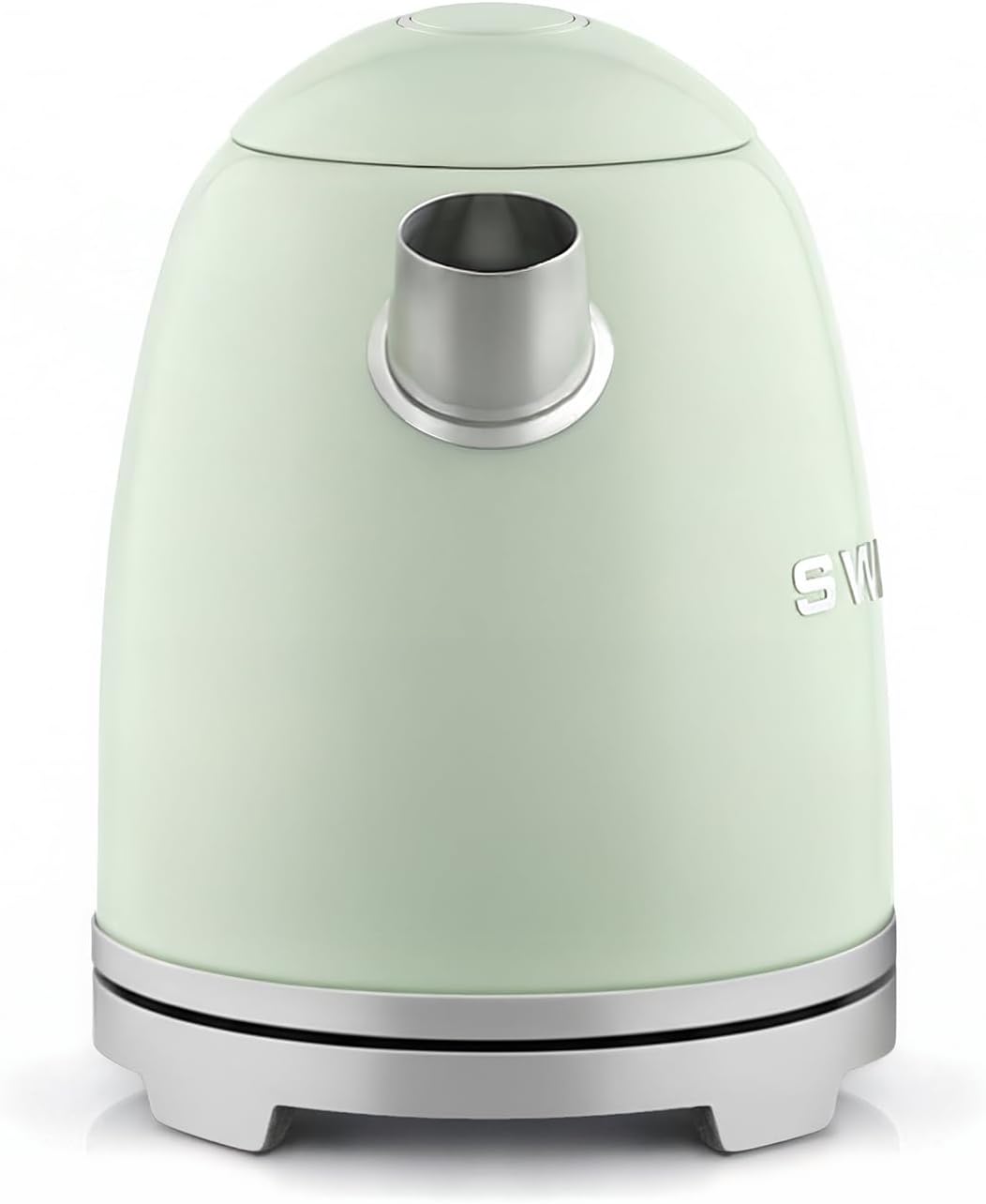 SWEISS Elektrischer Wasserkocher im Vintage-Stil, 1 l, kompakter Edelstahl, 1000 W, schnelles Kochen