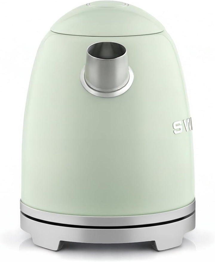 SWEISS Elektrischer Wasserkocher im Vintage-Stil, 1 l, kompakter Edelstahl, 1000 W, schnelles Kochen