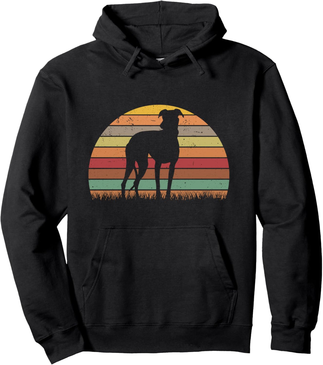 Whippet Vintage Windhund Retro Sighthound Whippet Pullover Hoodie