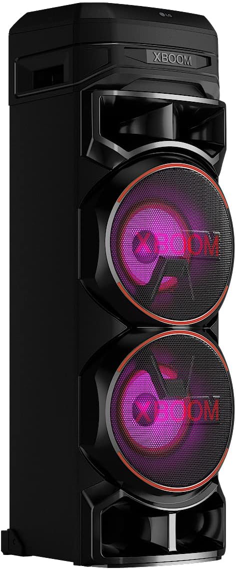 LG XBOOM RNC9, 2-Wege-Soundsystem mit 4 Lautsprechern (Dolby Audio, Karaoke- & DJ-Funktionen, Beleuc