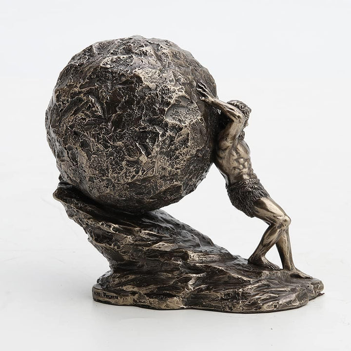 Veronese Design Sisyphus Rolling The Boulder Cold Cast Bronzed Resin Griechische Römische Skulptur S