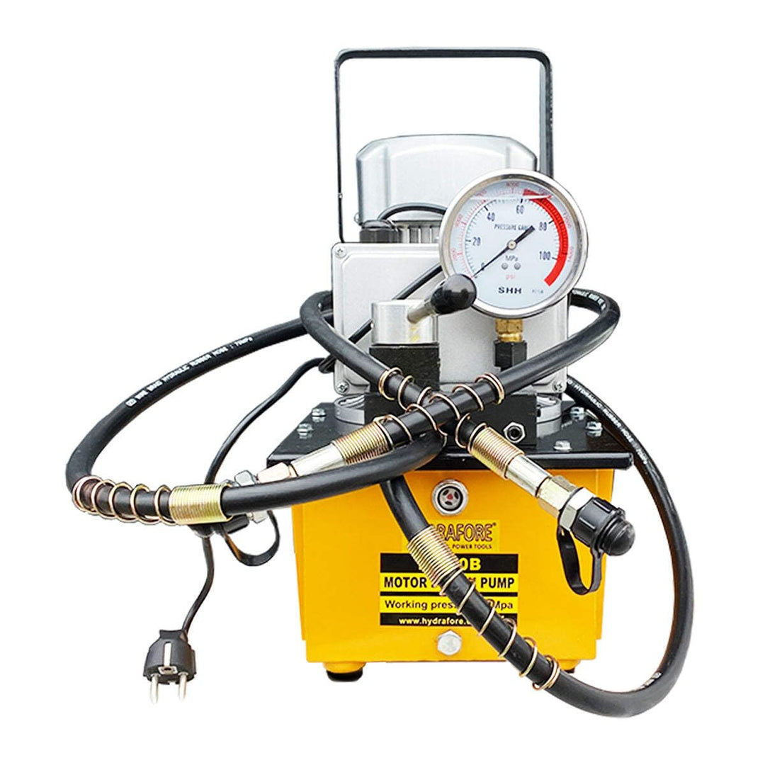 Doppeltwirkende Hydraulikpumpe mit manu. Ventil (0.75kW/220V-8L) (B-630B-220-1HP-8L)