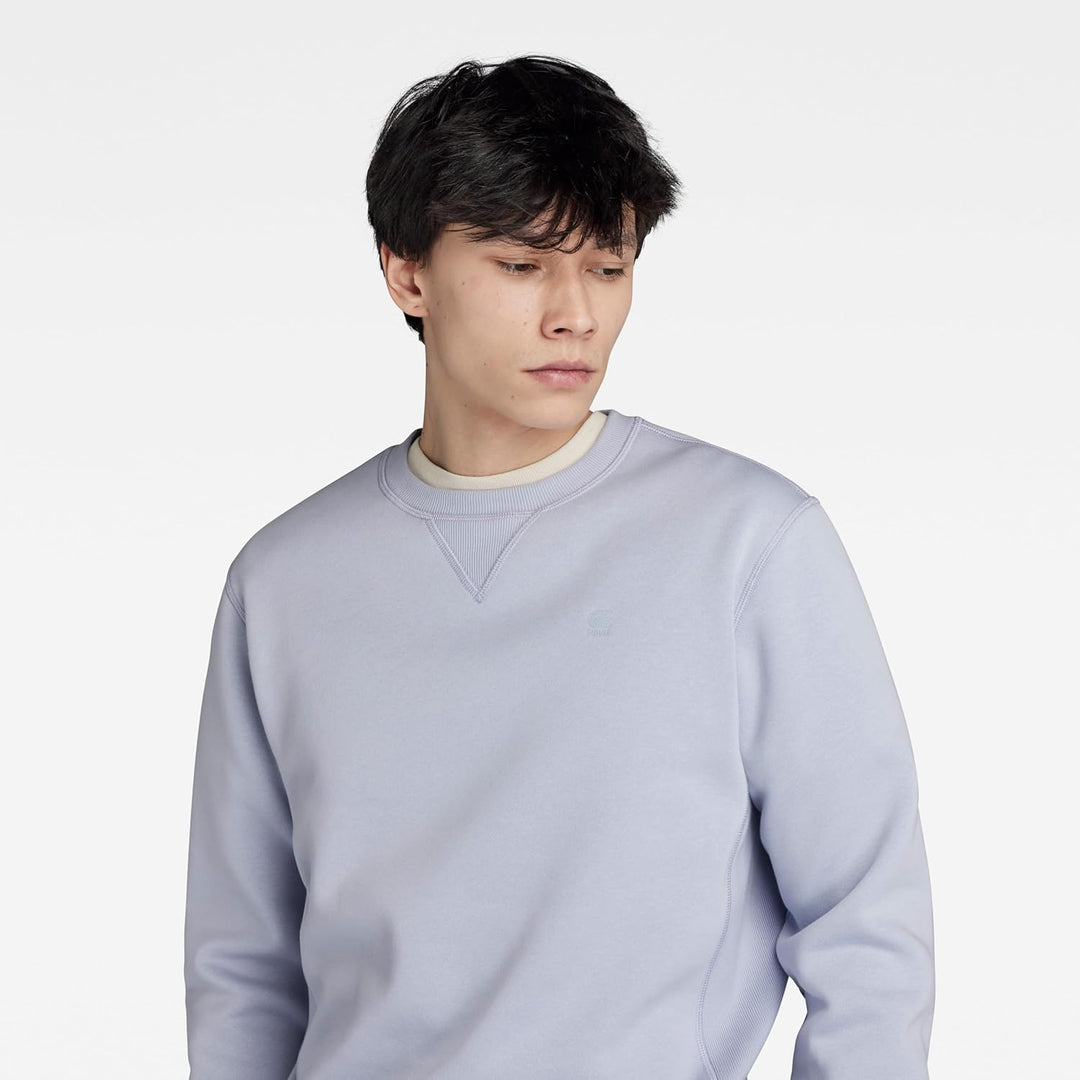 G-Star RAW Herren Premium Core Sweatshirt Sweater M Grau (Icelandic Blue D16917-c235-g081), M Grau (