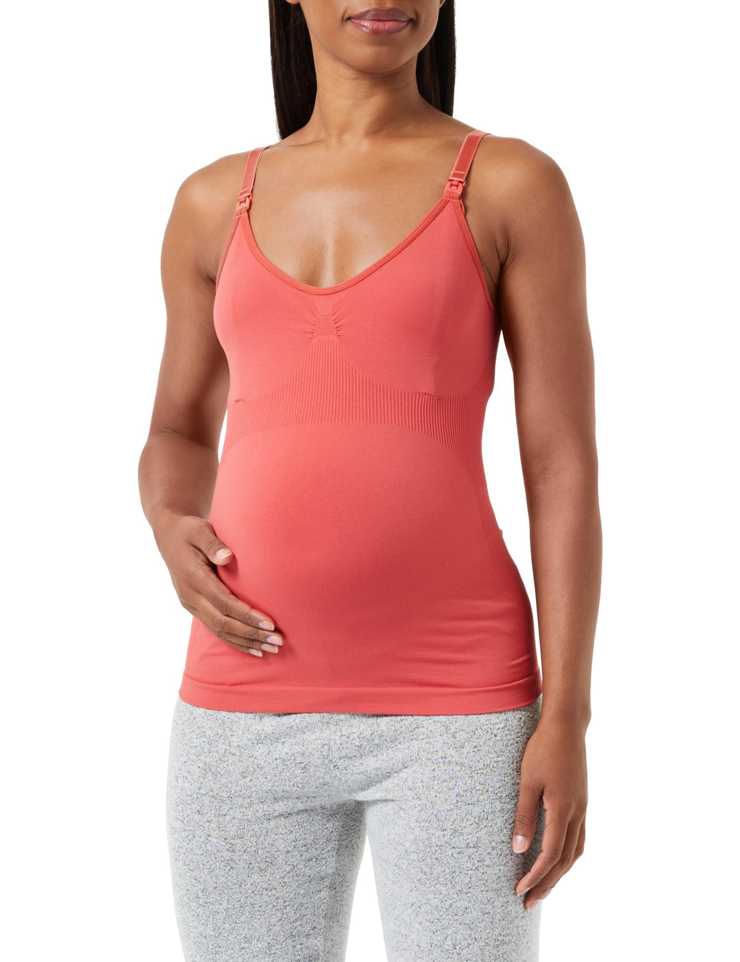 Noppies Damen Evi Seaml Sensil Breeze Nurs Top T-Shirt, 34 Mineral Red - P436