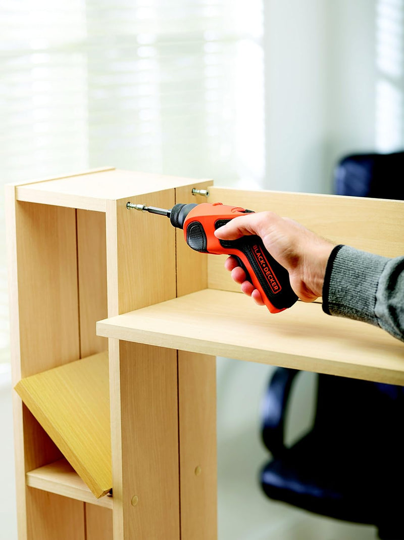 Black+Decker Li-Ion Kompakt-/ Akku-Schrauber (3,6V 1,5Ah, automatische Spindelarretierung, 5Nm Drehm
