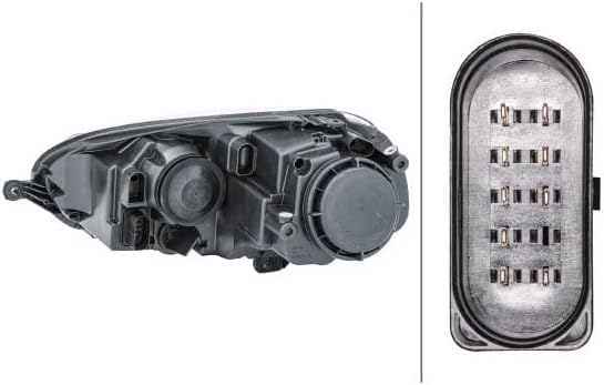 HELLA 1EG 247 007-621 Halogen-Hauptscheinwerfer - rechts - für u.a. VW Golf V (1K1) Rechts Schwarz,