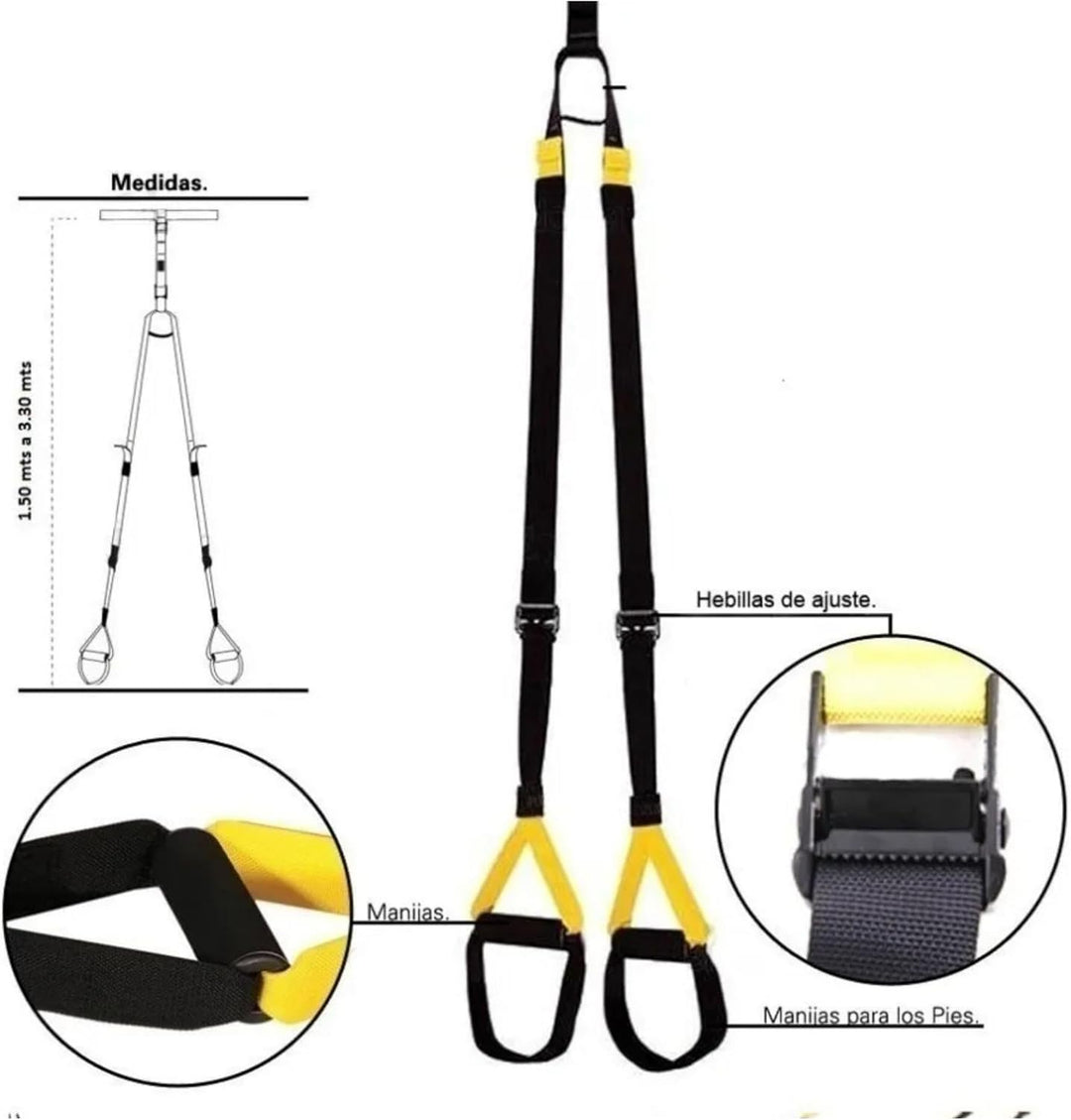 Schlingentrainer Set für Zuhause & Outdoor | Komplettes Suspension Training System mit Türanker, Ver