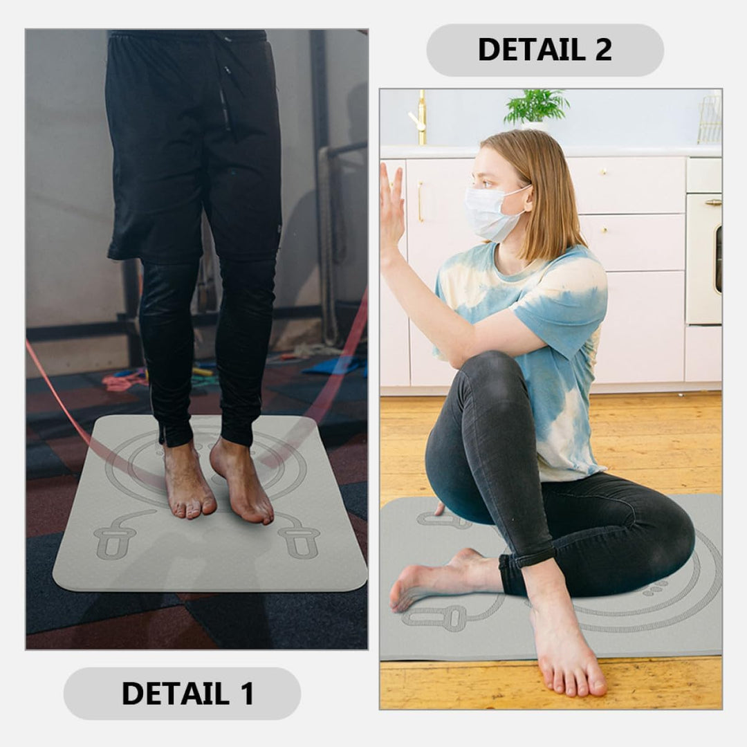 Tpe Springseil Matte Rutschfest 60x40x1cm Trainingsmatte Sportmatte Schalldämmend Tragbar für Indoor
