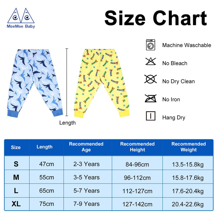 MOEMOE BABY 2 Stück Windelhose Windelrock, Trainingshose Töpfchentraining, Baumwolle Lernhose Traine