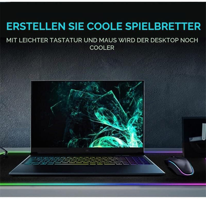 m MU Gaming Mauspad RGB, Mousepad 800x300mm, XXL Gaming Mousepad gross, 13 Beleuchtungs Modi 7 LED F