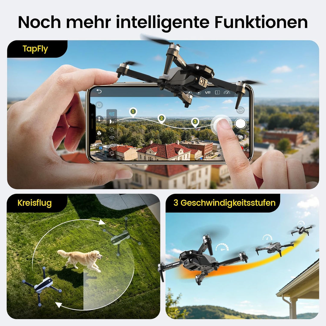 Holy Stone HS200P Drohne mit Kamera 1080P für Anfänger&amp;Kinder | 2 Akkus, 360° Flip, Headless Mode, H