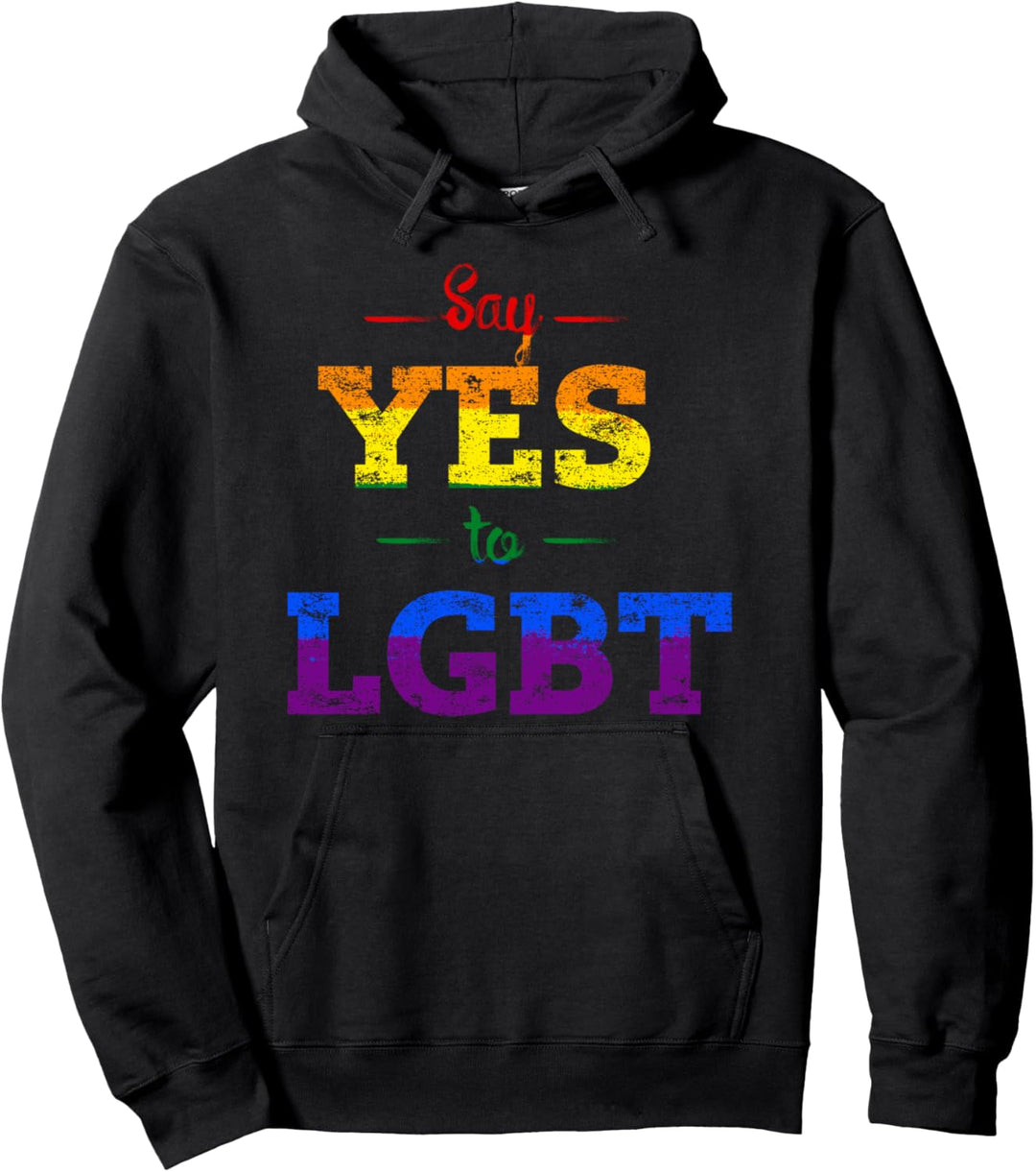 Sag Ja zu LGBT. LGBTQ CSD Regenbogen Pullover Hoodie