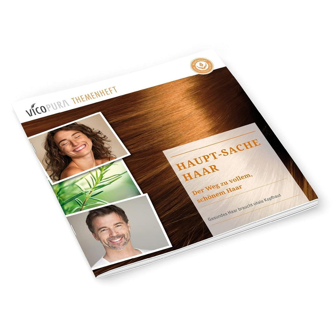 VICOPURA Pflege-Shampoo, basisches silikonfreies Haarshampoo, Volumenshampoo mit Teebaumöl, bei Kopf