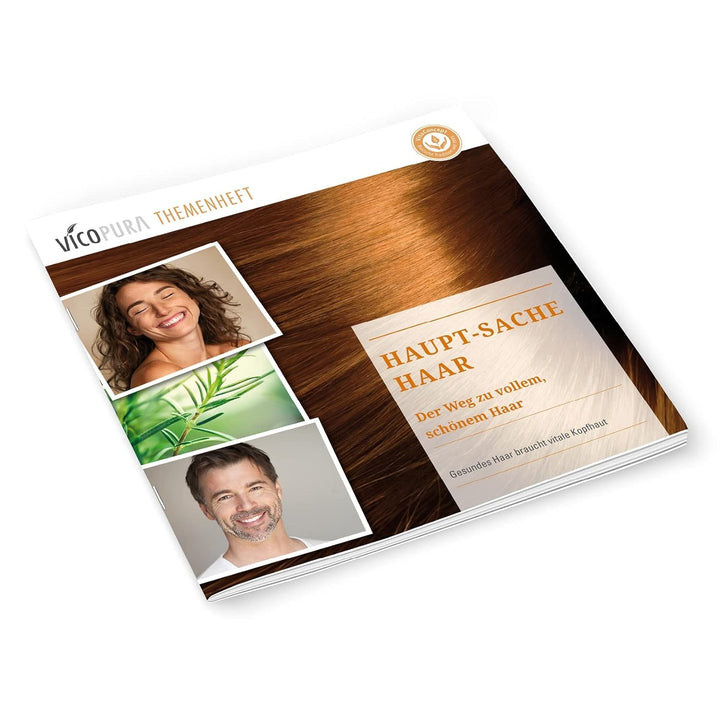 VICOPURA Pflege-Shampoo, basisches silikonfreies Haarshampoo, Volumenshampoo mit Teebaumöl, bei Kopf