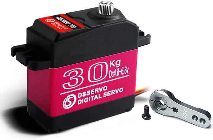 YUNIQUE DEUTSCHLAND Digitaler Servomotor DS3230 PRO 6V 30 kg mit 25 T Nocken für Roboterwagen Modell