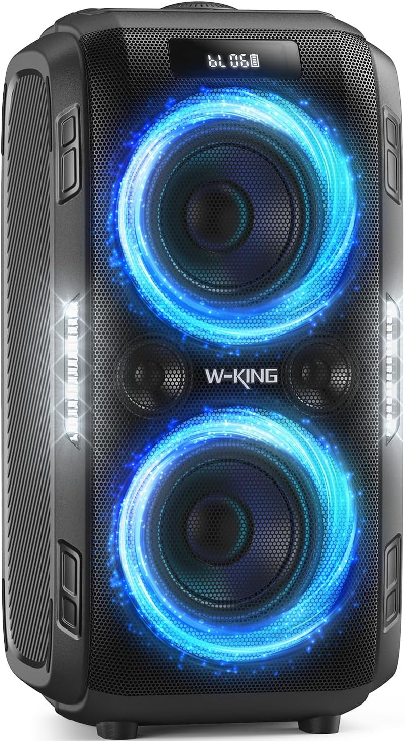 W-KING 250W PEAK Bluetooth Lautsprecher Box Gross, V5.3 Musikbox Lautsprecher Bluetooth Party Boom B