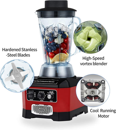 BioloMix Standmixer 2200W SmoothieMixer,Selbstreinigungs funktion, eingebauter Timer,Hochleistungsmi