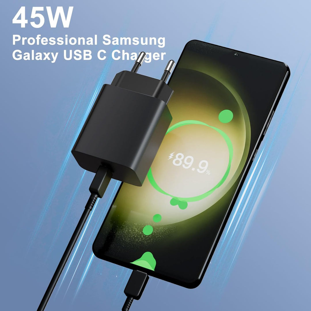 45W Ladegerät USB C Schnellladekabel für Samsung Galaxy S25 Ultra S24 S23 S22 FE 5G A56 A55 A54 A36