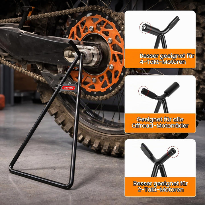 GRAND PITSTOP Motorcycle &amp; Powersports Maintainence Stand Dirt Bike Triangle Stand Motorcycle Stand
