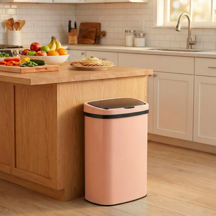 FDW Mülleimer mit Sensor & Deckel, Edelstahl, 50 L Küchenmülleimer, Smart, Automatisch, Berührungslo