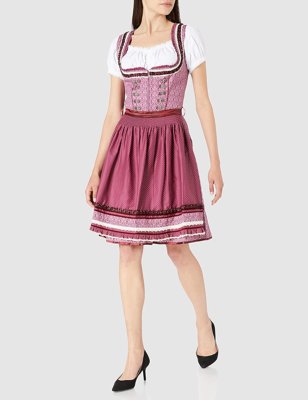 Stockerpoint Damen Angelica Kleid 34 Bordeaux, 34 Bordeaux