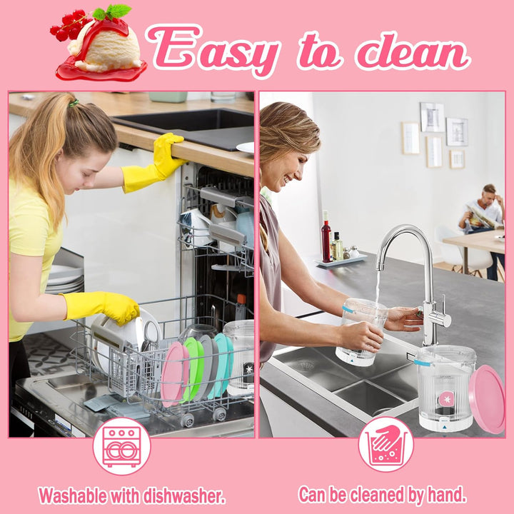 Für 4 Stück Ninja Swirl Creami Behälter 480 ml Eisbehälter für NC700 NC701EU Serie, Eiscreme Behälte